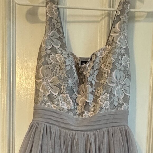 Tulle Lace Midi Dress in Grey NWT | Modcloth | Little Mistress - Picture 2 of 4